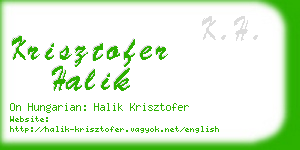 krisztofer halik business card